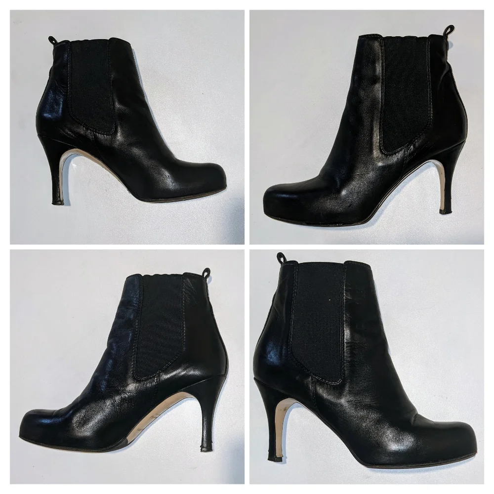 Luciano Padovan Black Heeled Booties Size 39